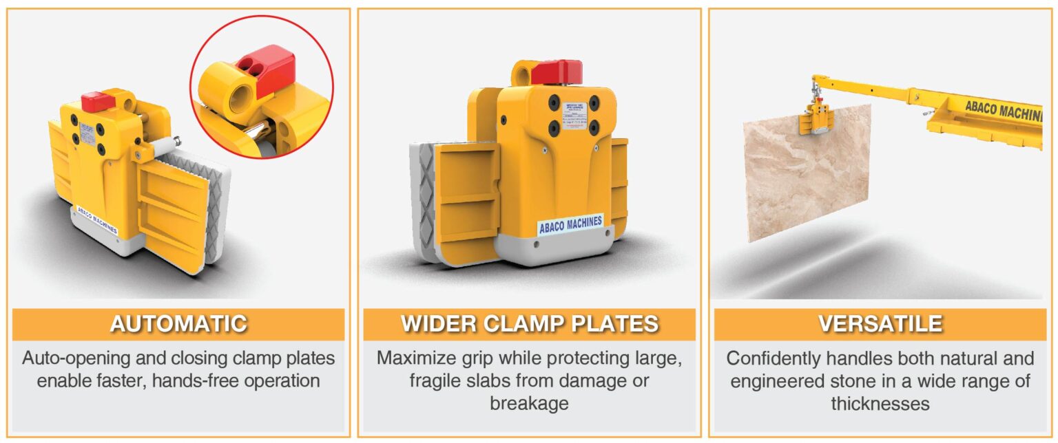 Abaco Sky Rider Lifter Automatic – ASL20A/30A | Automatic Stone Slab Lifting Clamp