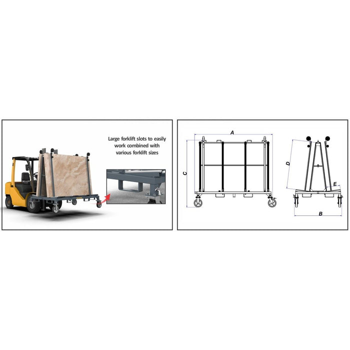 Abaco Smart One Stop A-Frame – SOSA Series (Mobile Modular Stone Slab Carrier)