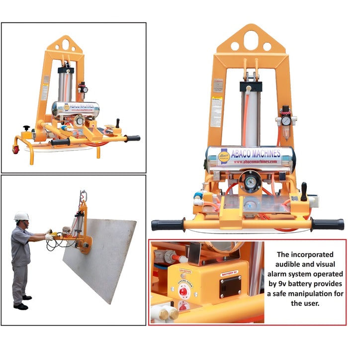 Abaco Stone Vacuum Lifter – SVL25 (250 kg / 550 lb, 0°–90° Tilt)