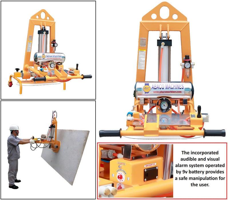 Abaco Stone Vacuum Lifter – SVL25 (250 kg / 550 lb, 0°–90° Tilt)