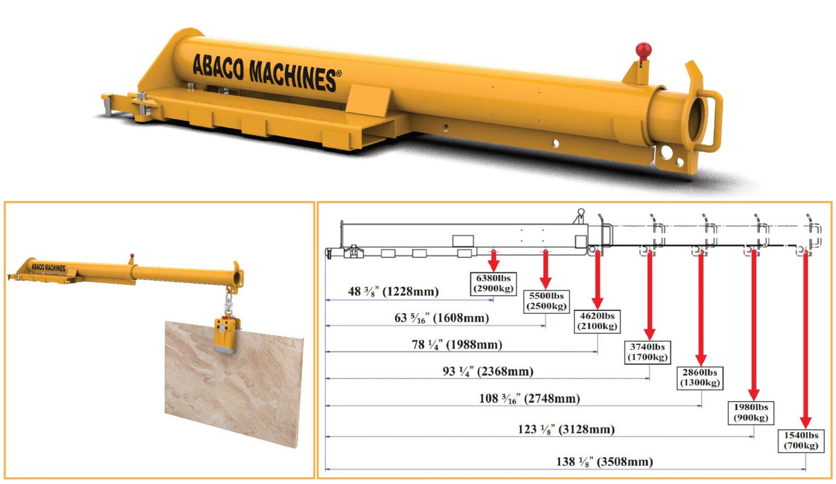 Abaco Telescopic Forklift Boom ATFB25 | Adjustable Heavy-Duty Forklift Attachment