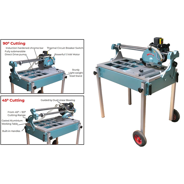 Abaco Stone Saw – TS1 (Portable Tile & Stone Wet Saw, 45° & 90° Cutting)