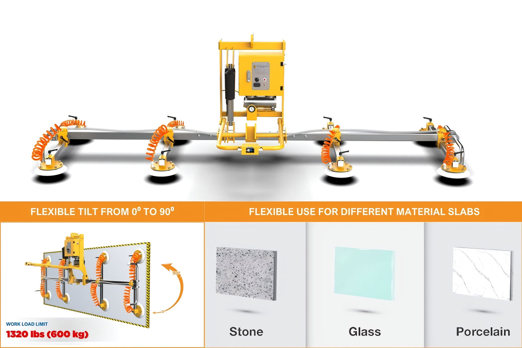 Abaco Vacuum Lifter – AVL600 (600 kg, 90° Tilt)