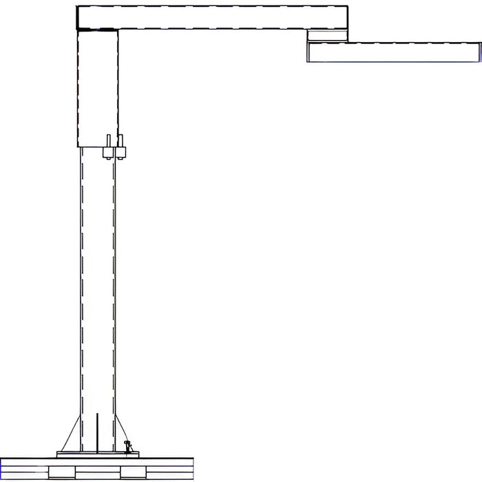 All Lift Cranes MC-FAR Series Portable Articulating JIB Crane 1000 Lbs Capacity 12' HUB