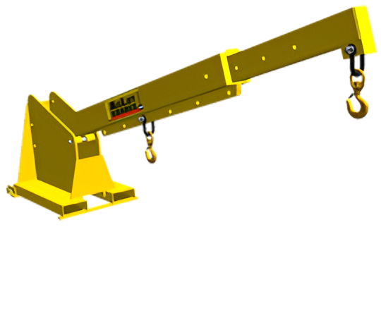 All Lift Cranes TLJP-Series Telescoping Pivoting Jib Fork Truck Attachment 2 Ton to 4 Ton Capacity 4000 Lbs