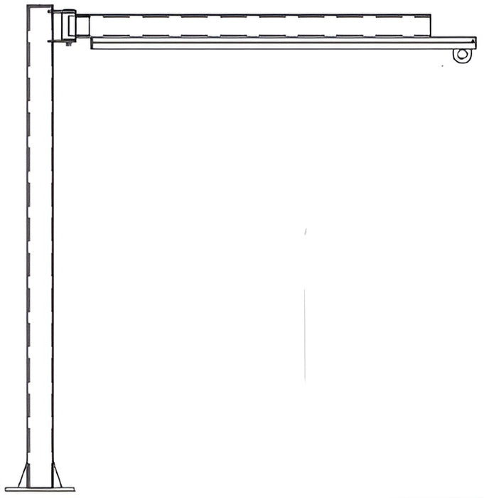 All Lift Cranes FTJ Series Floor Mounted Tool Jib Crane 50 Lbs Capacity 8' HUB