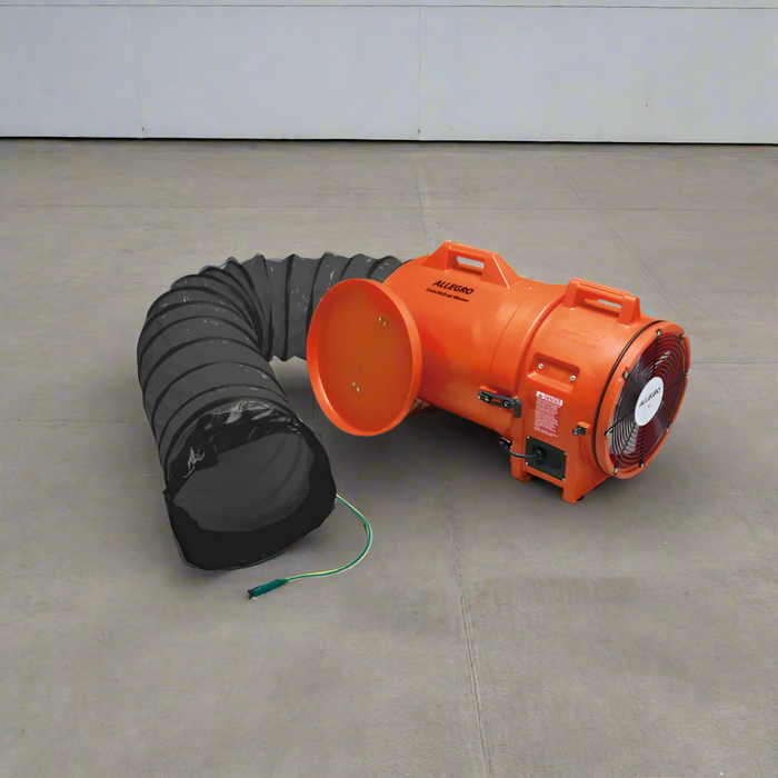 Blower with Canister & Ducting | 12'' | Axial Explosion-Proof (EX) Plastic | Allegro