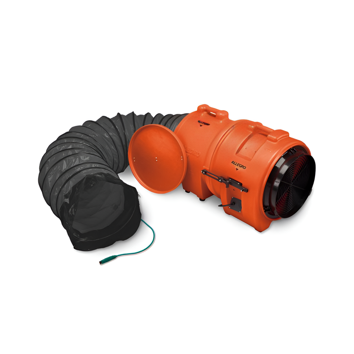 Blower with Canister & Ducting | 16'' | Axial Explosion-Proof (EX) Plastic | Allegro