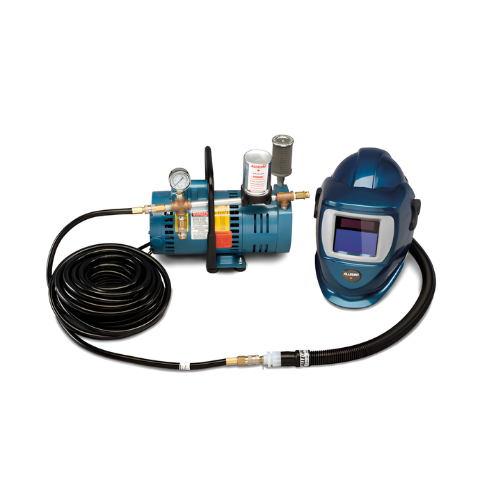 Supplied Air Shield and Blue Welding Helmet System, Deluxe | 50' Hose | Allegro 9248-02