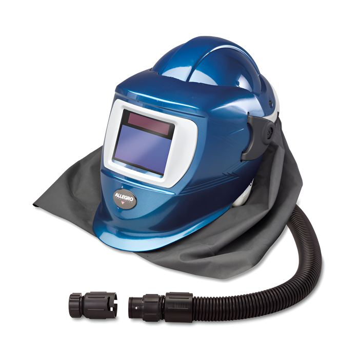 Supplied Air Shield and Blue Welding Helmet | Deluxe | Allegro
