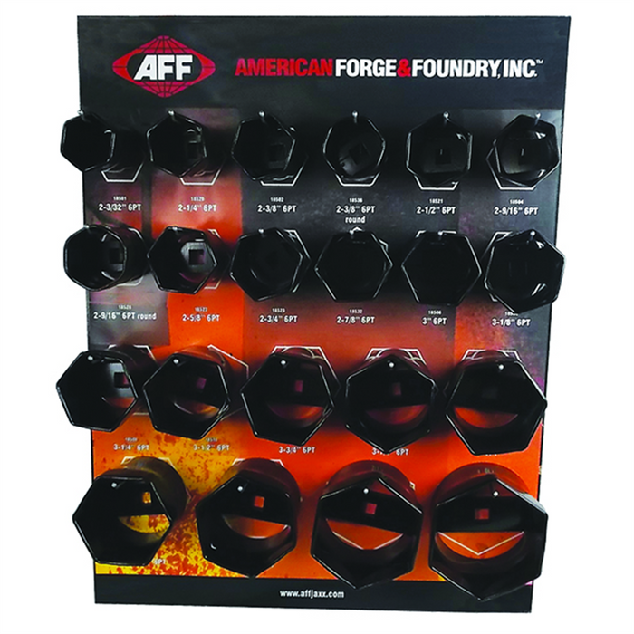 American Forge & Foundry Axle Nut Socket Display – 6-Point Kit | AFF 18560P
