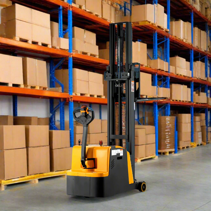 Electric Stacker | Counterbalanced | 2200 lbs. Capacity | 98'' Lift Height |Apollolift A-3043