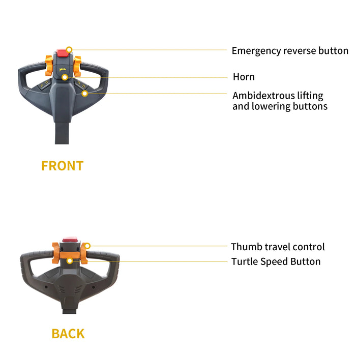 Electric Walkie Stacker | 2640 lbs. Capacity | Straddle Legs 118'' | Apollolift A-3042