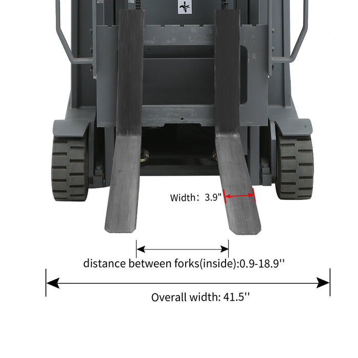 Apollo Lift 3 Wheels Electric Forklift 189" Max. Lifting Height 3300 lbs Lead Acid A-3045