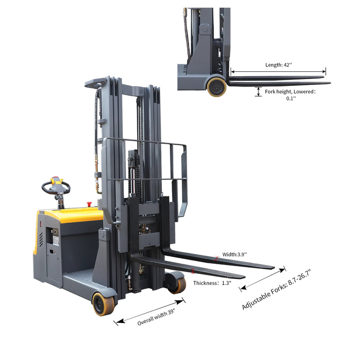 Electric Stacker | Counterbalanced | 3300 lbs. Capacity | 117'' Lifting | Apollolift A-3032