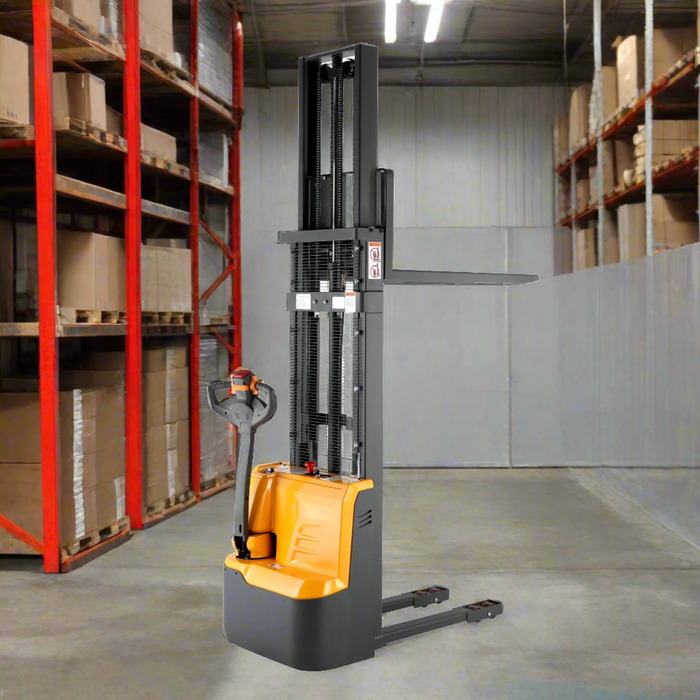 Electric Walkie Stacker | 3300 lbs. Capacity | Fixed Legs 118'' Lifting | Apollolift A-3034