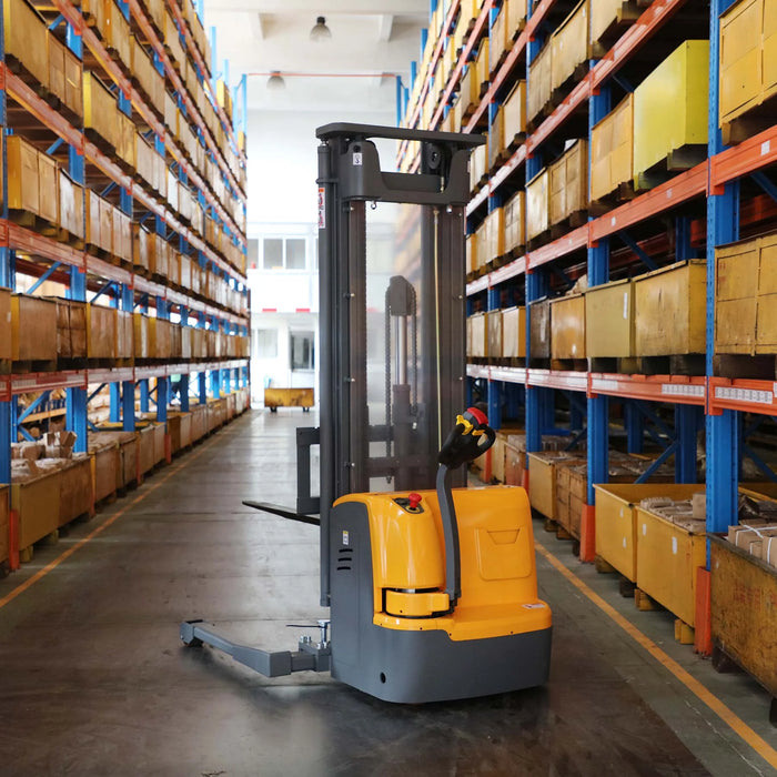 Full Electric Walkie Stacker | 3300 lbs. Capacity | Lifting Height 177'' | Apollolift A-3029