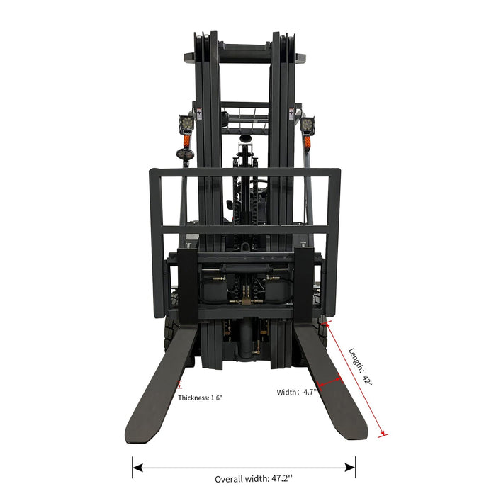 Apollo Lift 4-wheel Electric Forklift 189" Max. Lifting Height 5500 lbs Lithium A-3041
