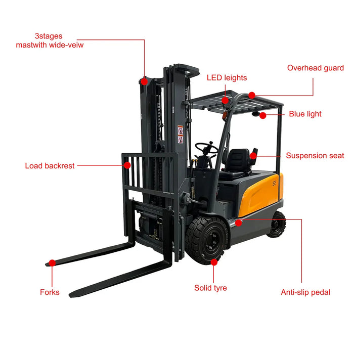 Electric Forklift | Lead Acid Battery | 6600 lbs. Capacity | Lift Height 197'' | Apollolift A-4014