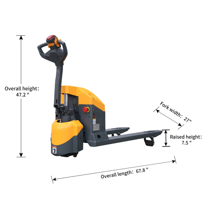 Electric Pallet Jack | 4400 lbs. Capacity | 48'' x 27'' Fork | Apollolift A-1030