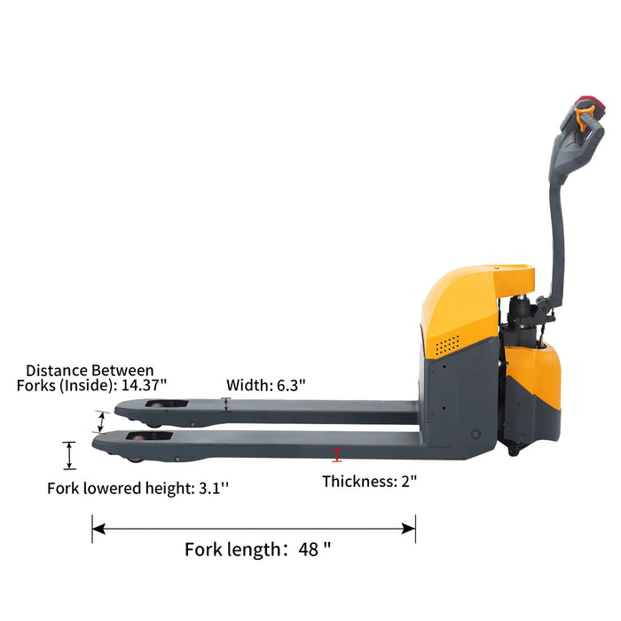 Electric Pallet Jack | 4400 lbs. Capacity | 48'' x 27'' Fork | Apollolift A-1030