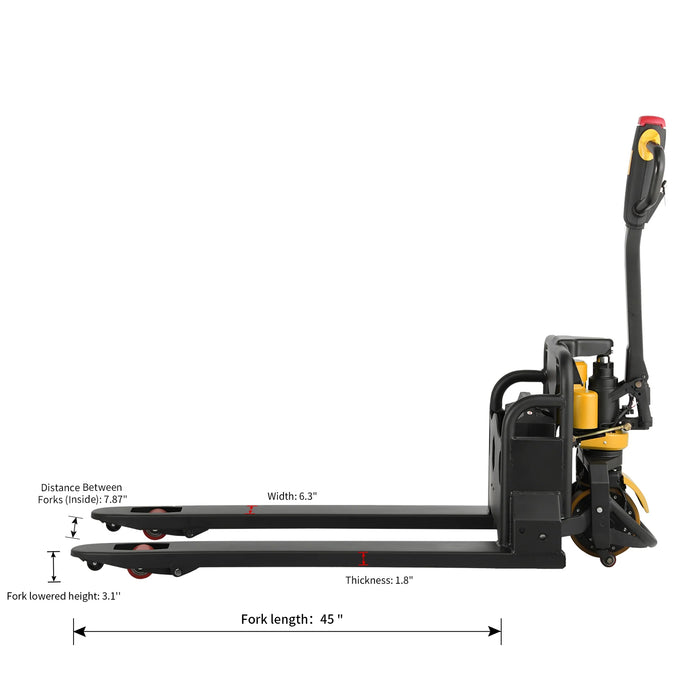 Pallet Jack | Battery Powered | 3300 lbs. Capacity | 45'' x 21'' | Apollolift A-1019