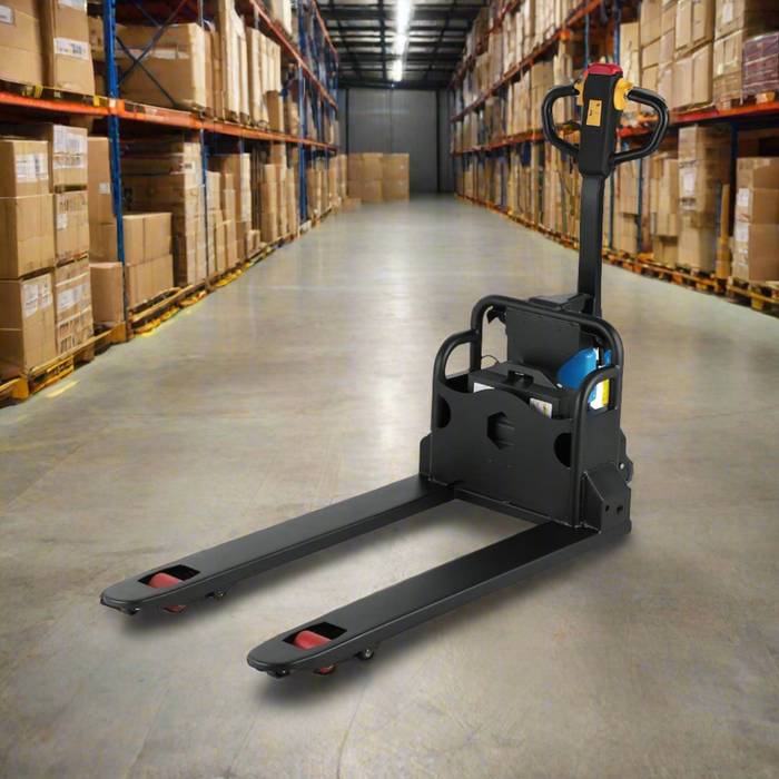 Electric Walkie Pallet Jack | Lithium Battery | 3300 lbs. Capacity | 48'' x 27''| Apollolift A-1020