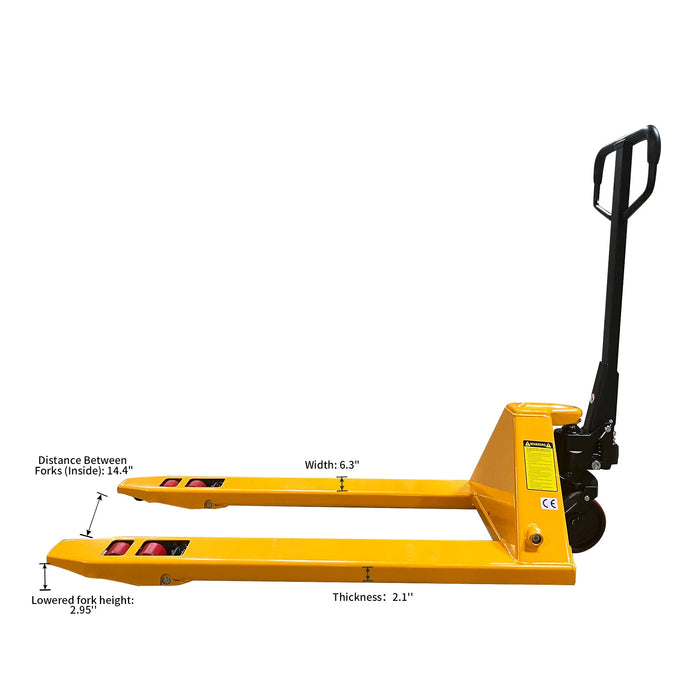 Manual Pallet Jack | 48''x 27'' | 7700 lbs. Capacity | Apollolift A-1008