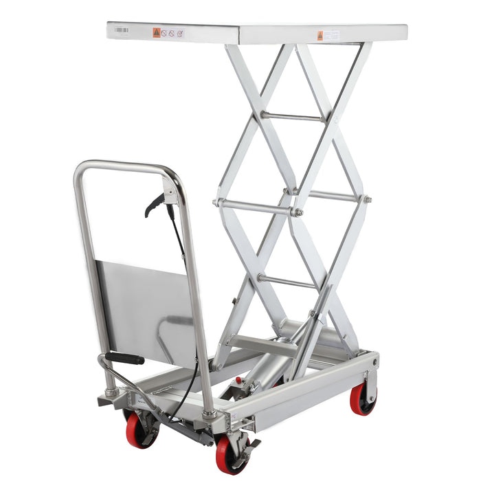 Apollo Lift Stainless Double Scissors Lift Table 35.8" x 19.7" 770 lbs. A-2009