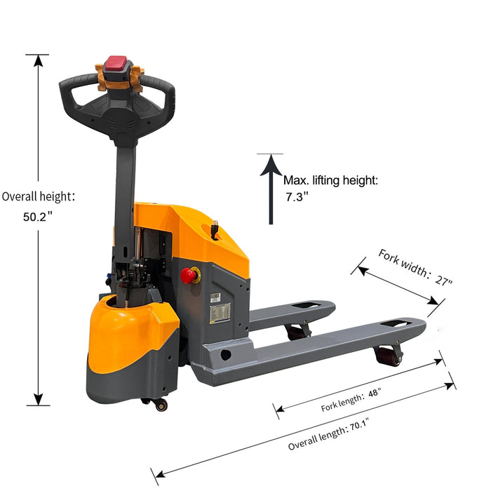 Apollo Lift Electric Walkie Pallet Truck 48" x 27" 3300 lbs.  A-102901