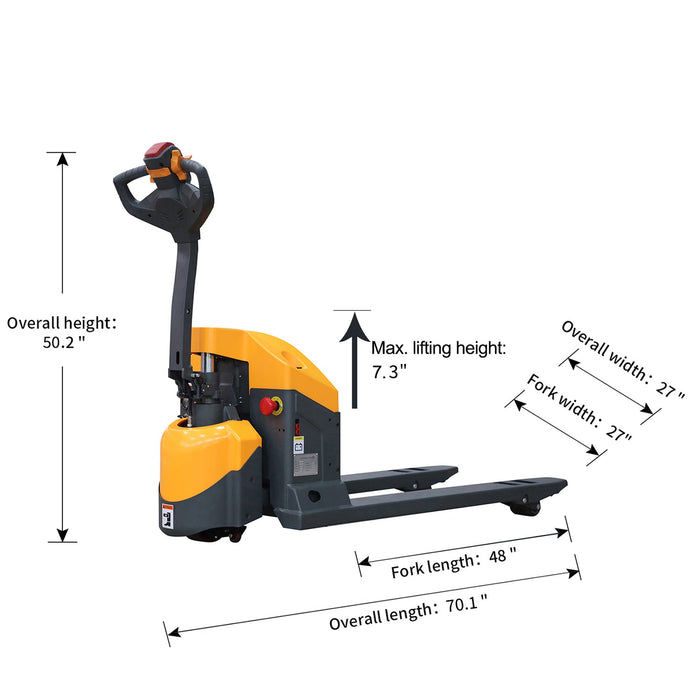 Apollo Lift Electric Walkie Pallet Truck 48" x 27" 4400 lbs.   A-103001