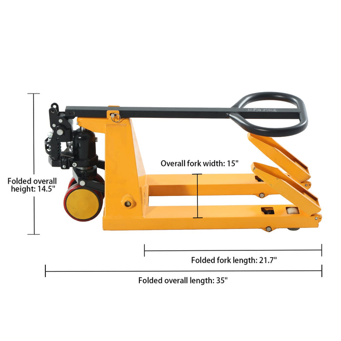 Apollo Lift Foldable Mini Pallet Jack Light Duty 31.5" x 15" 2200 lbs. A-1033