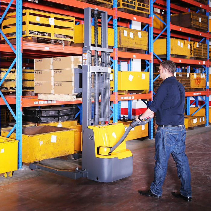 Apollo Lift Full Electric Straddle Stacker 118" Max.Lifting Height 2640 lbs. A-3021