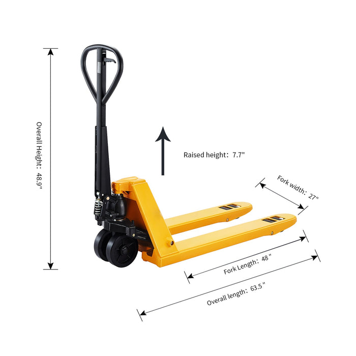 Apollo Lift Heavy Duty Hand Pallet Jack 48" x 27" 11000 lbs. A-1013