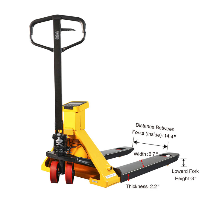 Apollo Lift Manual Pallet Jack with Digital Scale 45" x 27.7" 5500 lbs. A-1035