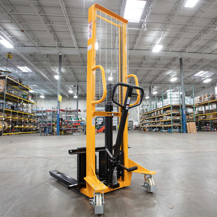 Manual Pallet Stacker | 1100 lbs. Capacity | 63'' Lift Height | Apollolift A-3002