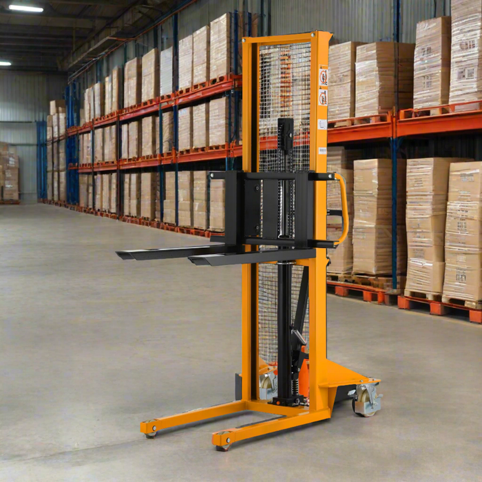 Manual Pallet Stacker | 1100 lbs. Capacity | 63'' Lift Height | Apollolift A-3002