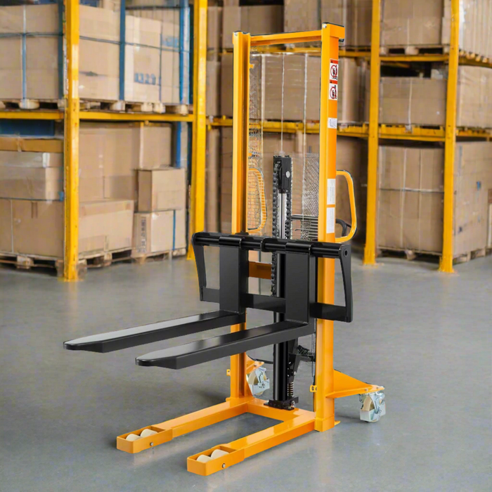 Manual Pallet Stacker | Hydraulic | 2200 lbs. Capacity | 63'' Lift Height | Apollolift A-3003