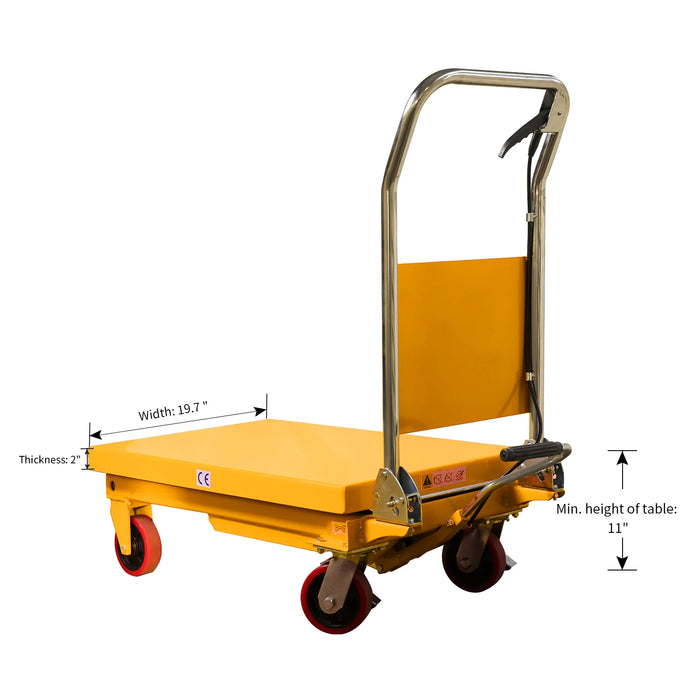 Single Scissor Lift Table | 1100 lbs Capacity | Lifting Height 35.4'' | Apollolift A-2002