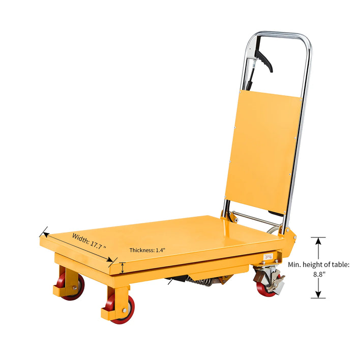 Single Scissor Lift Table | 330 lbs Capacity | Raised Height 29'' | Apollolift A-2016