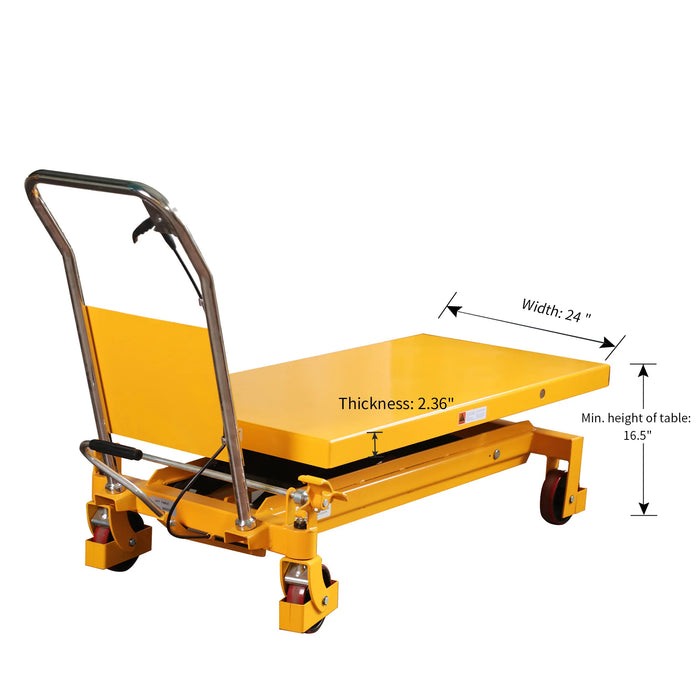 Single Scissor Lift Table | 3300 lbs Capacity | Lifting Height 39.4'' | Apollolift A-2015