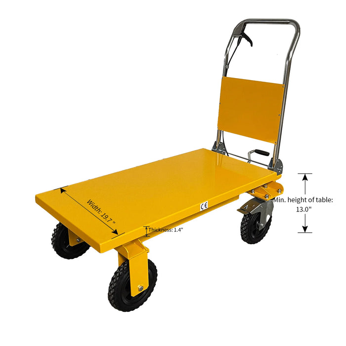 Single Scissor Lift Table | 440 lbs Capacity | Lifting Height 39.4'' | Apollolift A-2013