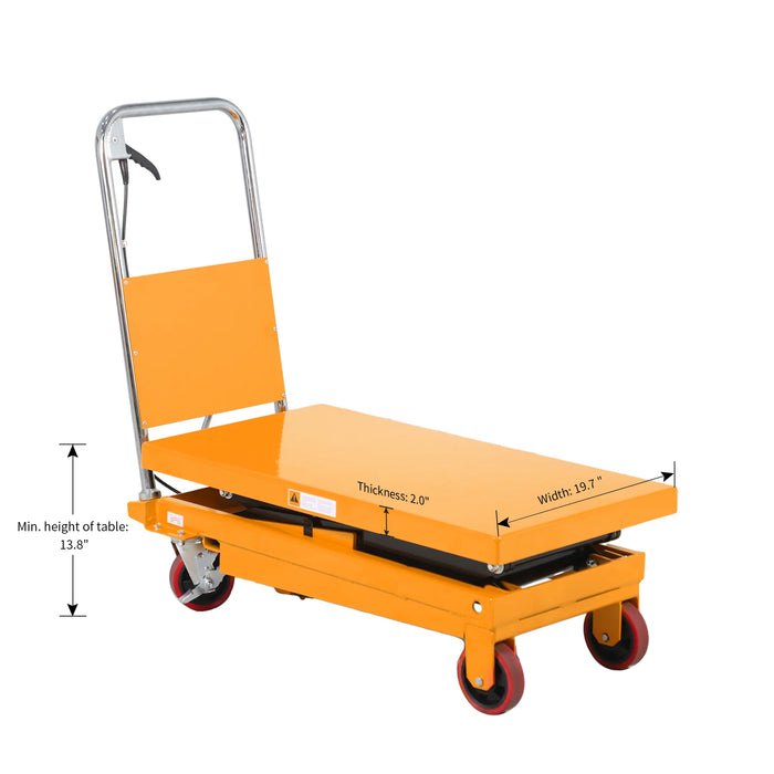 Double Scissor Lift Table | 770 lbs Capacity | Lifting Height 51.2'' | Apollolift A-2007