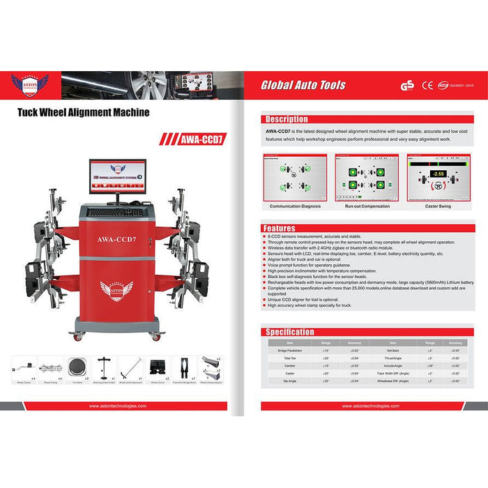 Aston® Truck Wheel Alignment Machine AWA-CCD7