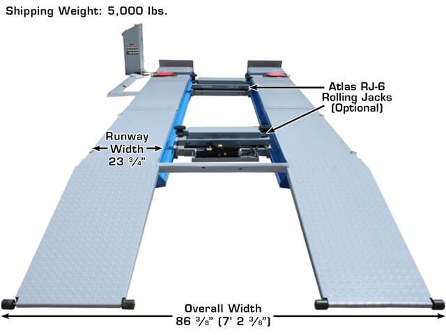 Atlas 12ASL 12,000 lb Alignment Scissor Lift + RJ‑6 Rolling Jacks Combo (Will Call) | ATTD‑12ASL‑COMBO
