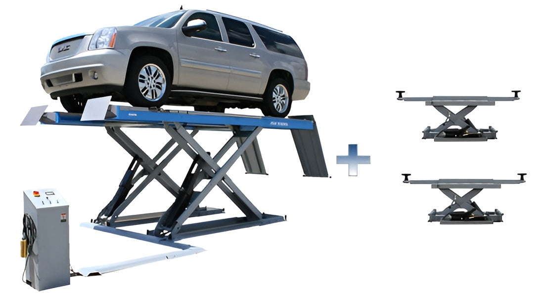 Atlas 12ASL 12,000 lb Alignment Scissor Lift + RJ‑6 Rolling Jacks Combo (Will Call) | ATTD‑12ASL‑COMBO