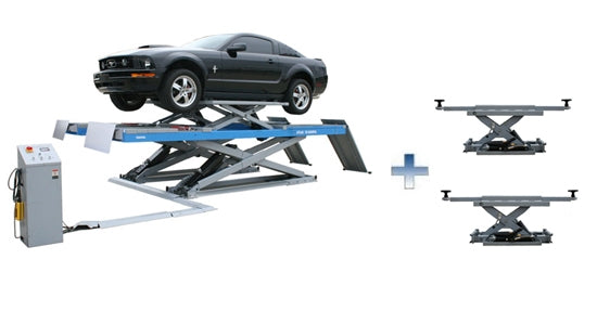Atlas 12AWFSL 12,000 lb Alignment Scissor Lift + RJ‑6 Rolling Jacks Combo (Will Call) | ATTD‑12AWFSL‑COMBO