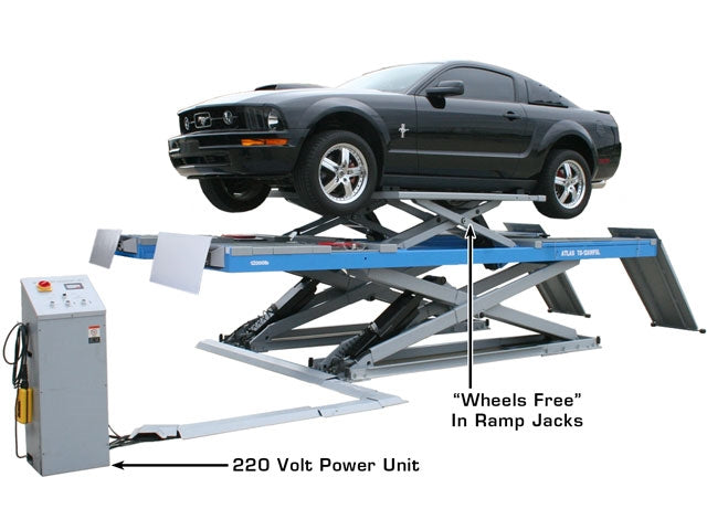 Atlas 12AWFSL 12,000 lb Alignment Scissor Lift + RJ‑6 Rolling Jacks Combo (Will Call) | ATTD‑12AWFSL‑COMBO