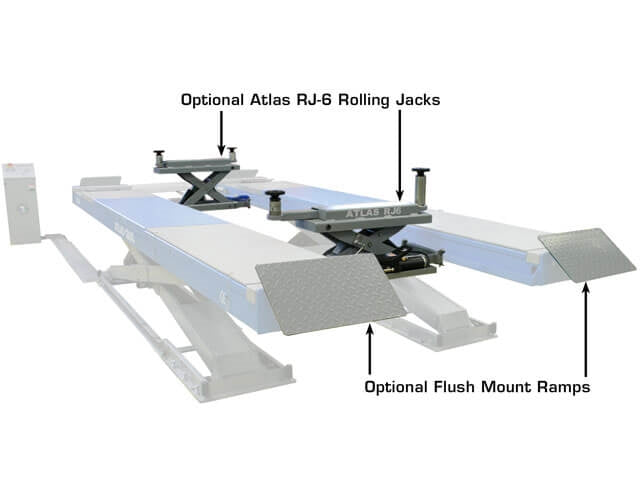 Atlas 12AWFSL 12,000 lb Alignment Scissor Lift – “Wheels Free” System | ATTD‑12AWFSL‑N
