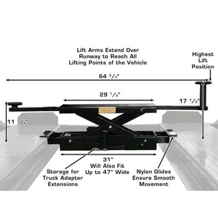 Atlas 3,500 lb. Sliding Bridge Jack XH-PROJACK35 — Heavy-Duty Automotive Lifting Jack
